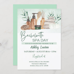 Bachelorette Girls Spa Invitation