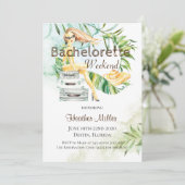 Bachelorette Girls Weekend Tropical Kaart (Staand voorkant)