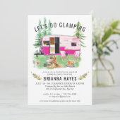 Bachelorette Glamping Camping Week-End Invitation (Debout devant)