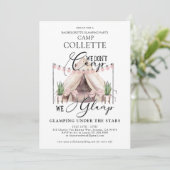 Bachelorette Glamping Party Invitation (Debout devant)