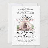 Bachelorette Glamping Party Week-end Invitation (Devant)