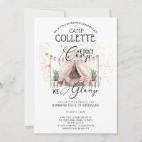 Bachelorette Glamping Party Week-end Invitation