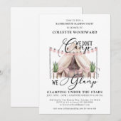 Bachelorette Glamping Party Weekend Uitnodiging (Voorkant / Achterkant)