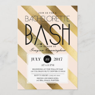 Bachelorette Gold et Blush Bash Invitation de pa