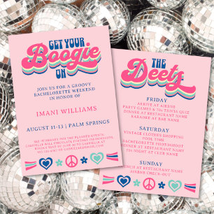 Bachelorette Groovy Retro 70s Weekend Route Kaart