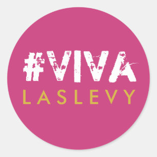 Bachelorette Hashtag Pink Gold White Sticker