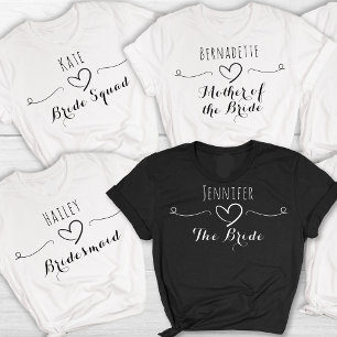 Bachelorette Hen Bridal Party Naam Titel Bruid T-shirt