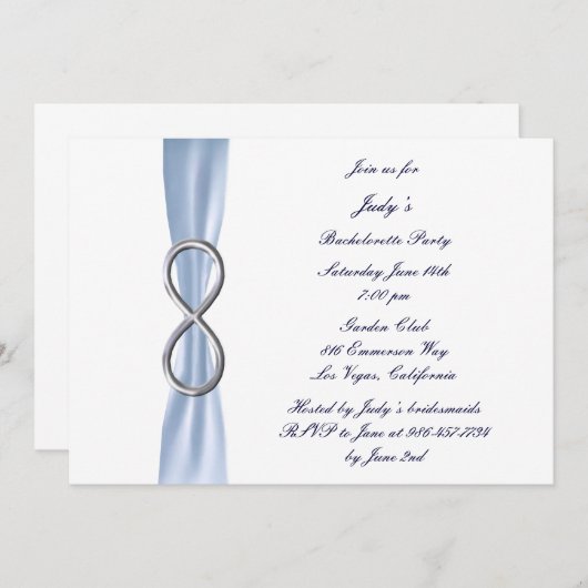 Bachelorette Infinity Bachelorette Invitation (Devant / Derrière)