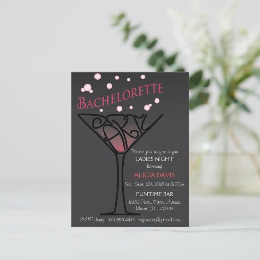 Bachelorette invitation (Debout devant)