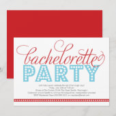 Bachelorette Invitation à la Bachelorette (Devant / Derrière)