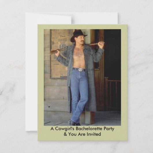 Bachelorette Invitation à la fermeture de la soiré (Devant)