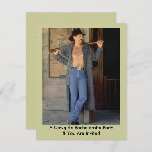 Bachelorette Invitation à la fermeture de la soiré (Devant / Derrière)