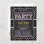 Bachelorette Invitation de la fête de Bachelorette (Devant / Derrière)