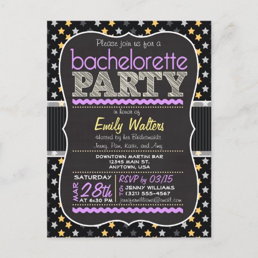 Bachelorette Invitation de la fête de Bachelorette (Devant)