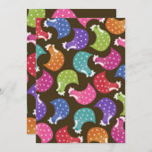 Bachelorette Invitation de la soirée de poules de  (Devant / Derrière)