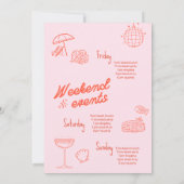 Bachelorette invitation Doodle Beach Party (Dos)