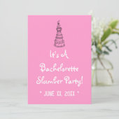 Bachelorette Invitation Personnalisé De La Fête Du (Debout devant)