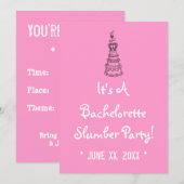 Bachelorette Invitation Personnalisé De La Fête Du (Devant / Derrière)