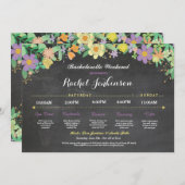 Bachelorette Itinerary Vrijgezellenfeest Chalk Inv Programma (Voorkant / Achterkant)