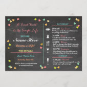 Bachelorette Itinerary Weekend Hen Vrijgezellenfee Programma (Voorkant)