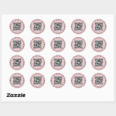 Bachelorette Koop De Bruid Een Drink QR Code Roze Ronde Sticker (Vel)