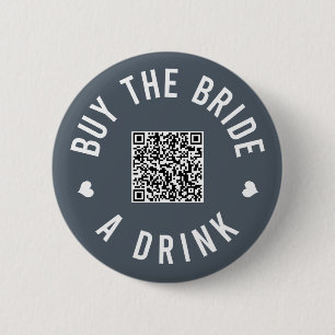 Bachelorette koopt de bride een Drink van Venmo QR Ronde Button 5,7 Cm