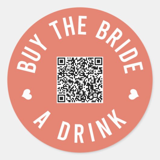 Bachelorette koopt de bride een Drink van Venmo QR Ronde Sticker (Voorkant)