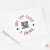 Bachelorette koopt de bride een Drink van Venmo QR Ronde Sticker (Envelop)