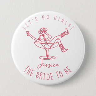 Bachelorette laatste rodeo krabbel bruid te zijn ronde button 7,6 cm