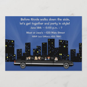 Bachelorette Limo partijuitnodiging Kaart