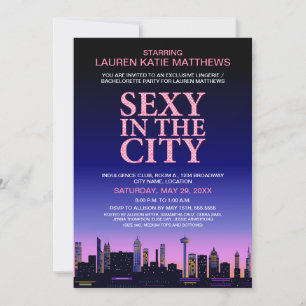 Bachelorette/Lingerie Movie Poster Party Kaart