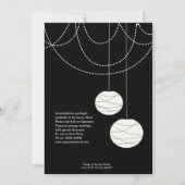 Bachelorette Mariage blanc Lanternes Invitation (Dos)