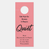 Bachelorette Mariée Party SIGNE TRANQUILLE Rose No (Devant)