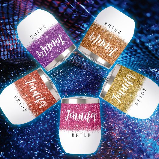 Bachelorette Mariée Violet Parties scintillant fil