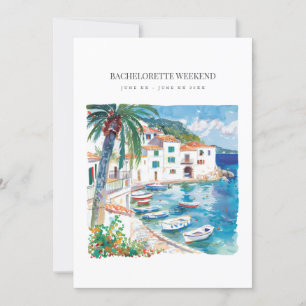 Bachelorette Méditerranéenne Invitation Weekend