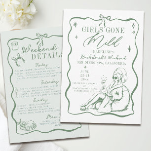 Bachelorette Meisjes Gone Mild Drawn Bow Route Kaart