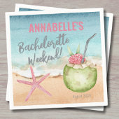 Bachelorette Meisjes Weekend Beach Cocktail Servet