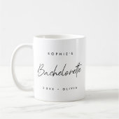 Bachelorette | Minimalistisch script Modern Brides Koffiemok (Links)