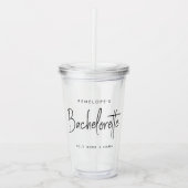 Bachelorette | Modern minimalistisch script brides Acryl Drinkbeker (Voorkant)