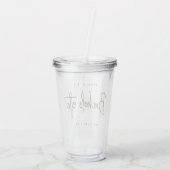 Bachelorette | Modern minimalistisch script brides Acryl Drinkbeker (Achterkant)