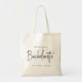 Bachelorette | Modern minimalistisch script brides Tote Bag (Voorkant)