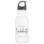 Bachelorette | Modern minimalistisch script brides Waterfles (Voorkant)