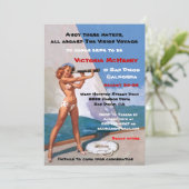 Bachelorette Nautical Weekend Getaway Invitations (Debout devant)