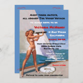 Bachelorette Nautical Weekend Getaway Invitations (Devant / Derrière)