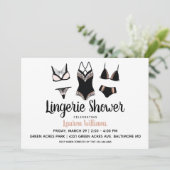 Bachelorette nuptiale Lingerie Cute Invitation (Debout devant)