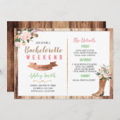 Bachelorette Occidentale avec invitation Itinérair (Devant / Derrière)