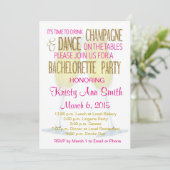 Bachelorette ou Hens Party Invitation (Debout devant)