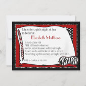 Bachelorette Pajama Party - Uitnodiging (Achterkant)