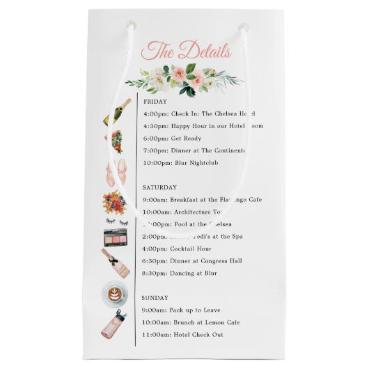 Bachelorette Parti Itinéraire Favoriser Sac (Devant)