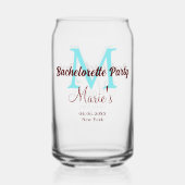 bachelorette parti monogramme ajouter nom date pla (Recto)